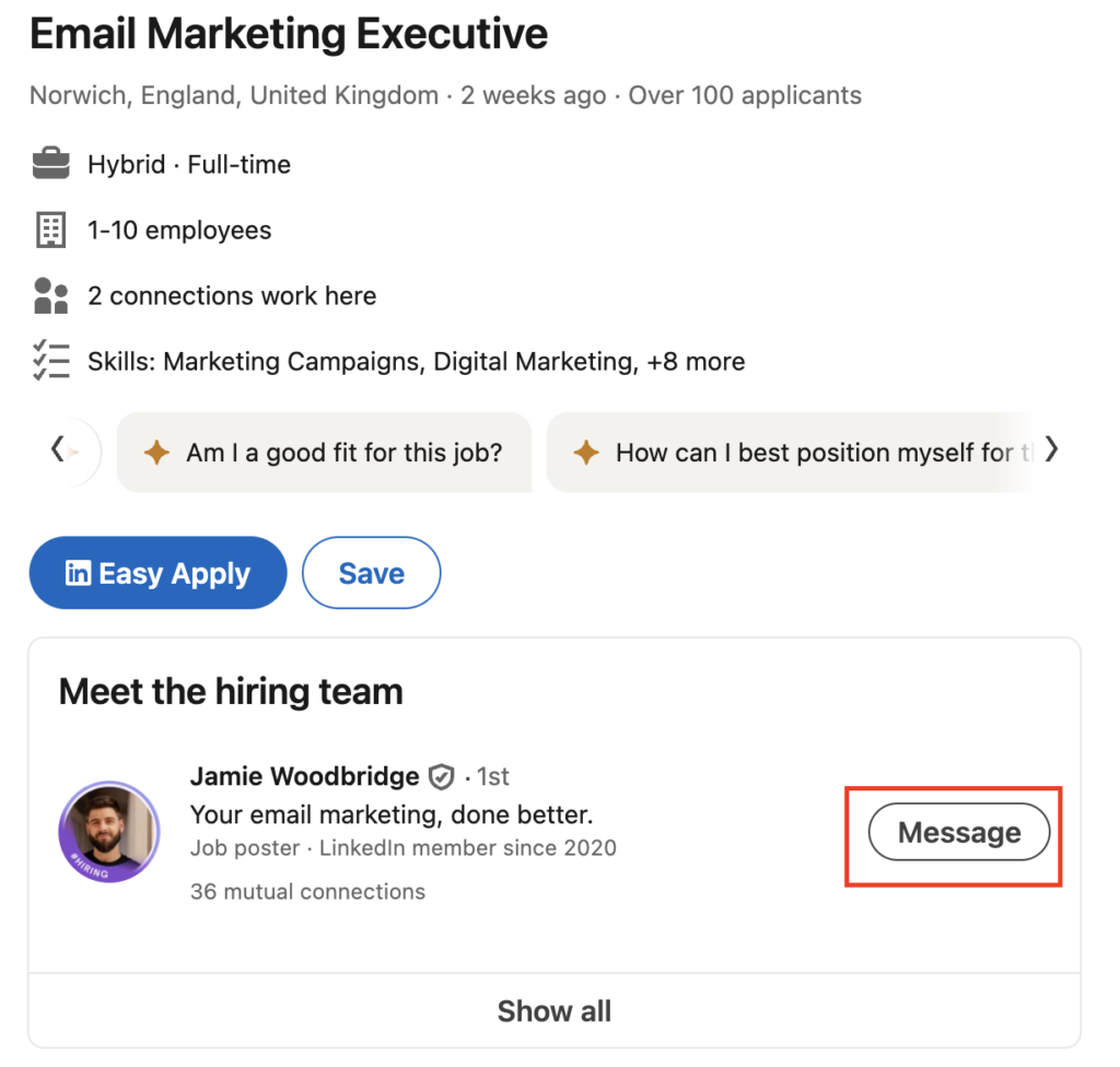 The Inbox Club Email Marketing Executive Job Spec